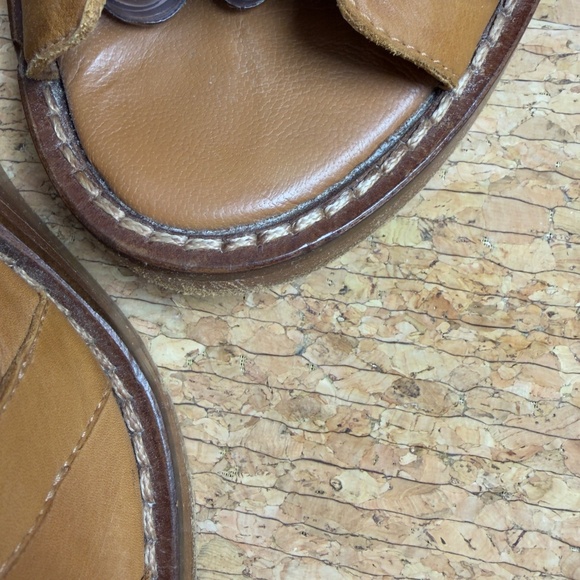 Ann Demeulemeester Brown Leather Multi-Buckle Wedge Sandals Gladiator Shoes 40 - Picture 13 of 14